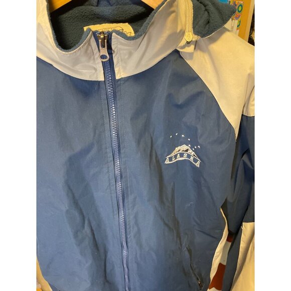 Arctic Image Alaska Navy White Mens Hooded Fleece Full Zip Jacket Sz XXL - Picture 4 of 8